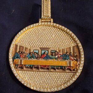 Iced Out The Last Supper Pendant!